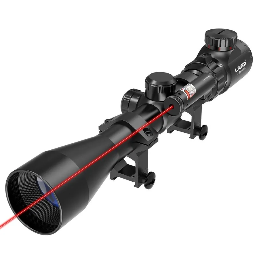 Оптико-электронная система 3-9X40 Illuminated Rifle Scope with Red Laser Sight &