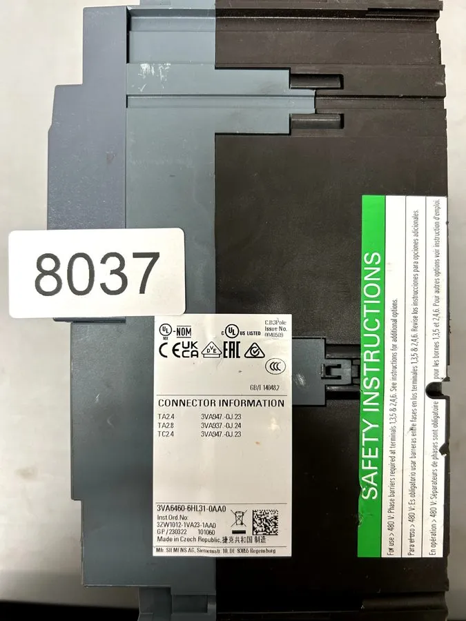 Автоматический выключатель Siemens 3VA6460-6HL31-0AA0 Circuit Breaker