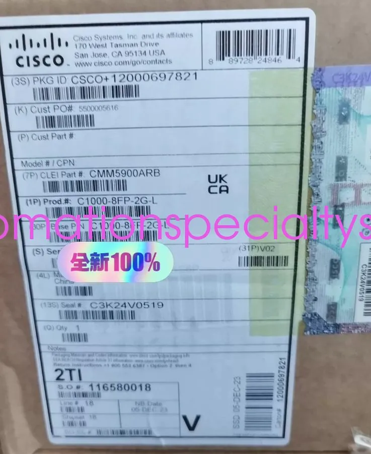 Коммутатор CISCO C1000-8FP-2G-L Gigabit switch shipping Via DHL/Fedex
