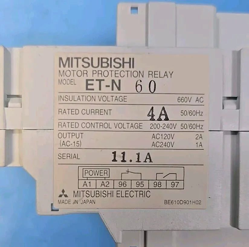 Реле защиты Mitsubishi ET-N60 Motor Protection Relay 8A 30 Days