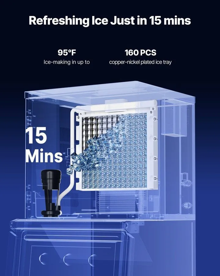 Льдогенератор 360lb/Day Ice Maker Head Stainless Steel Reservation Function