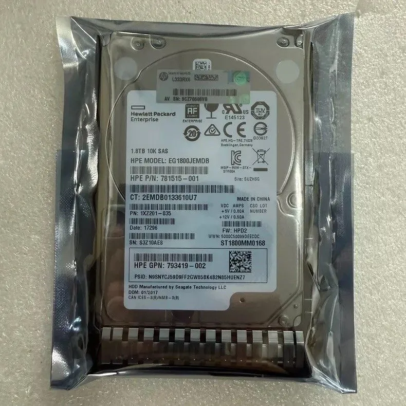 Жёсткий диск 791034-B21,791055-001 HP 1.8TB 10K 12G SC 2.5INCH SAS HDD