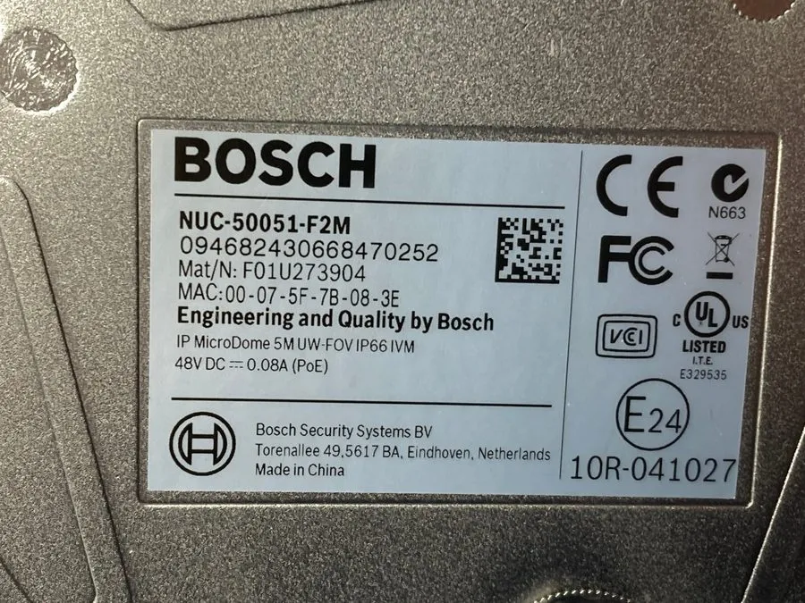 Камера Bosch NUC-50051-F2M Flexidome Micro Dome 5000 IP 5 MP Security Camera M12 — фото лота 1