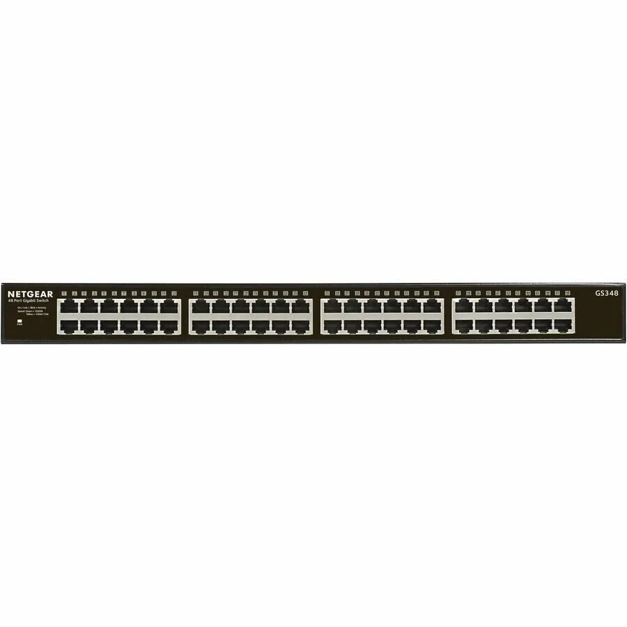 Коммутатор NETGEAR GS348-100NAS 48 Port Gigabit Ethernet Rackmount Unmanaged Swi — фото лота 1