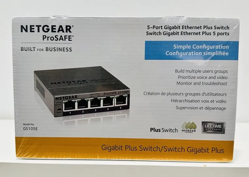 Коммутатор NETGEAR GS105E 5-Port Gigabit Smart Managed Plus Ethernet Switch