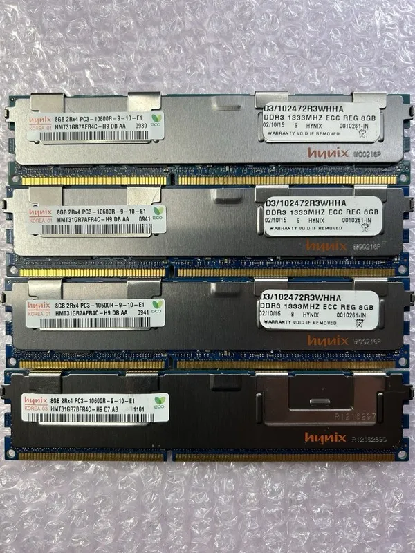 Модуль памяти Hynix 32GB 4x8GB DDR3 PC3-10600R ECC Reg RAM HMT31GR7AFR4C-H9