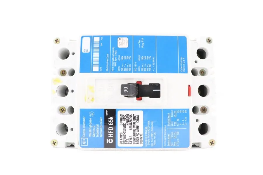 Автоматический выключатель EATON HFD3090 90A 3-POLE CIRCUIT BREAKER, 600V