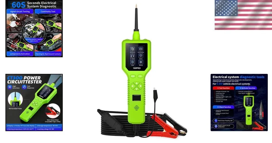 Осциллограф P100Pro Automotive Circuit Tester: 9-30V Oscilloscope Multi-Mode Dia — фото лота 1