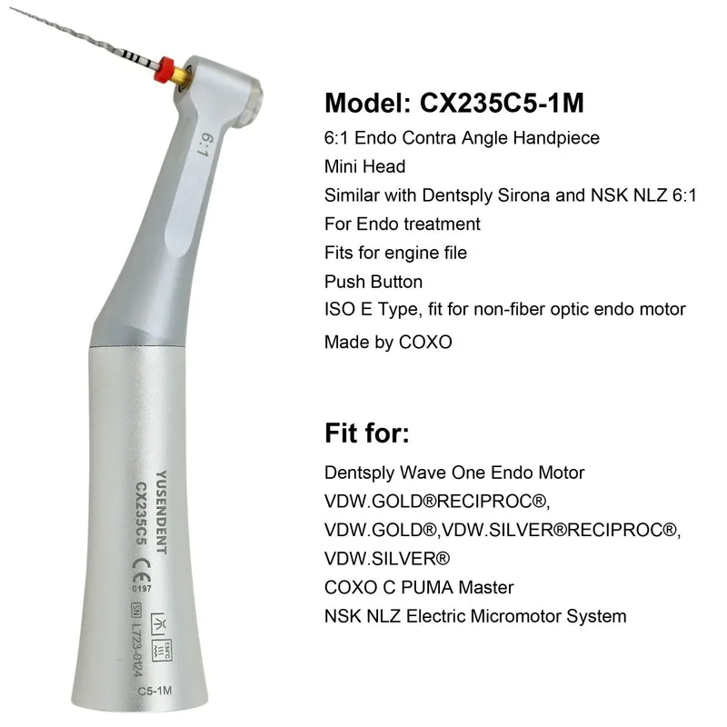 Стоматологический наконечник COXO Dental 6:1 Endo Handpiece Contra Angle Endodon