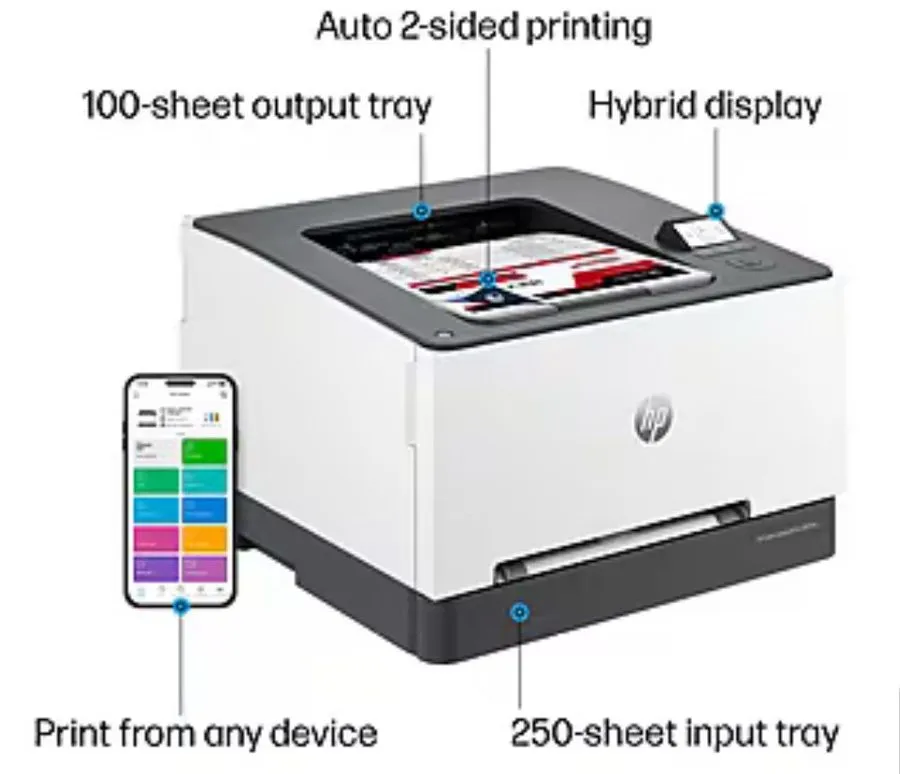 Лазерный принтер HP Color LaserJet Pro M254DW Wireless Duplex Laser Printer only