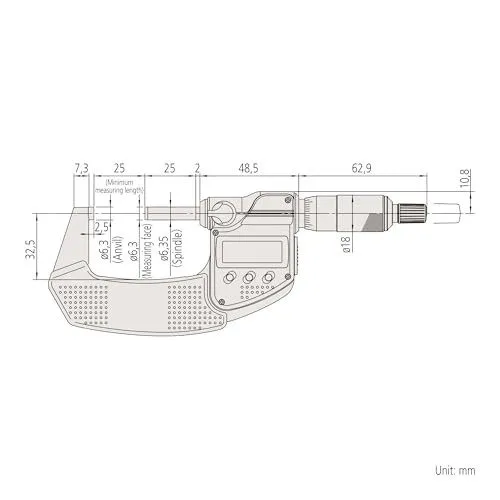 Микрометр Mitutoyo MDC-50MX Digital Micrometer 293-231-30 0-50mm 0.001mm IP65 — фото лота 2