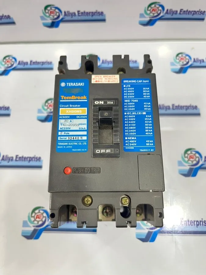 Автоматический выключатель TERASAKI TEMBREAK XH50NS 15A 3 POLE CIRCUIT BREAKER S