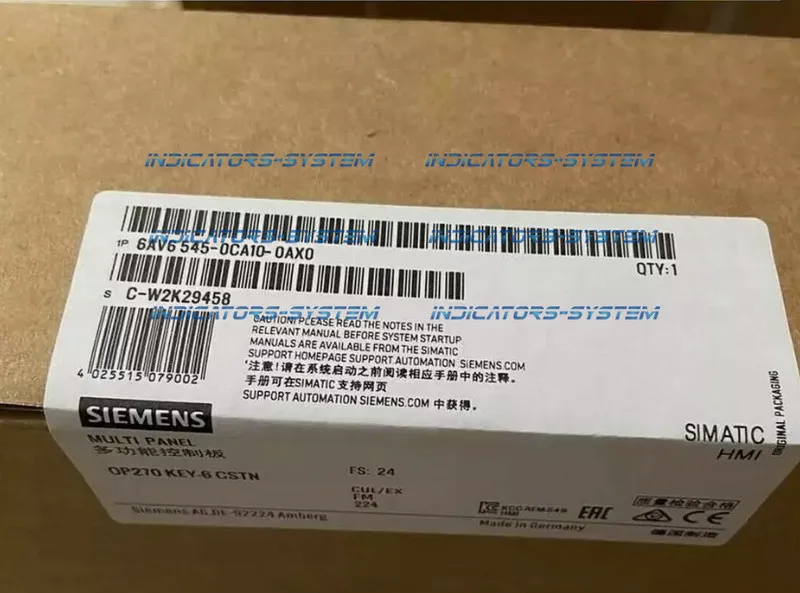 Панель оператора SIEMENS 6AV6545-0CA10-0AX0 HMI TOUCH PANEL