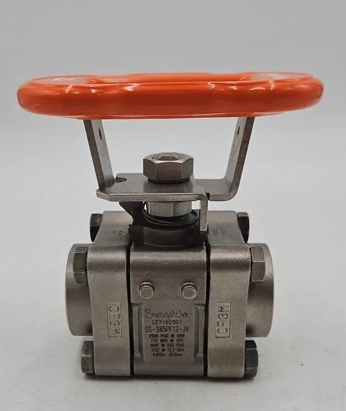 Клапан Swagelok Stainless Steel 60 Series Ball Valve, 3/4" OD Tube, SS-S65PF12-J — фото лота 2