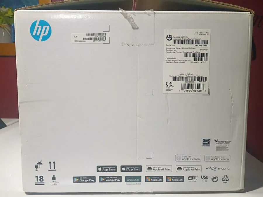 Лазерный принтер HP LaserJet M209dw Laser Printer Black And White 6GW62F with To