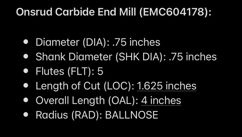 Режущий инструмент Onsrud Carbide End Mill 3/4" Diameter EMC604178 LOC 1.625" — фото лота 2