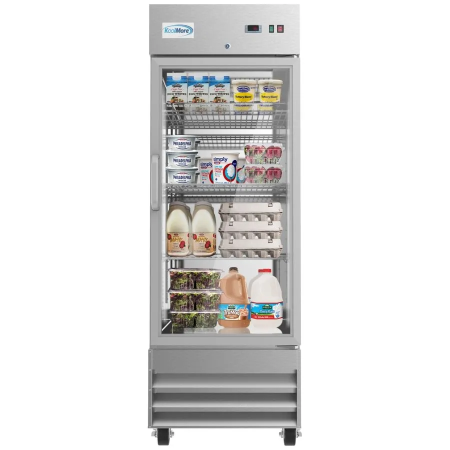 Холодильный шкаф Koolmore RIR-1D-GD 29" 1-Glass Door Reach-In Refrigerator, 21 c — фото лота 1