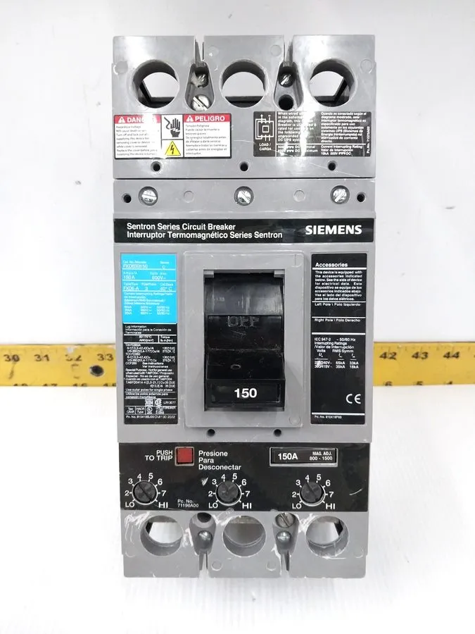 Автоматический выключатель Sentron Series Siemens FXD63B150 150 Amp 600Vac 3 Pol