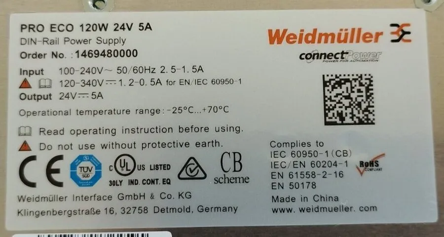 Блок питания WEIDMULLER AC/DC DIN Rail Power Supply