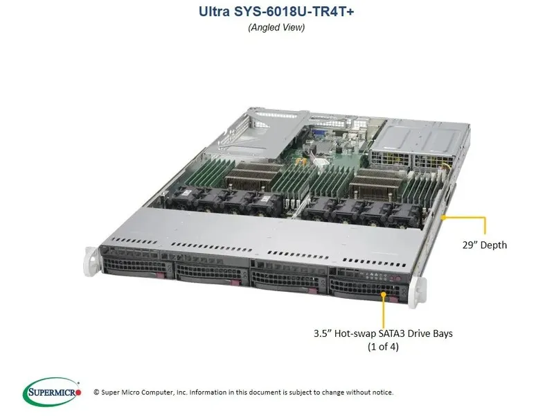 Сервер Supermicro SYS-6018U-TR4T+ Barebones Server