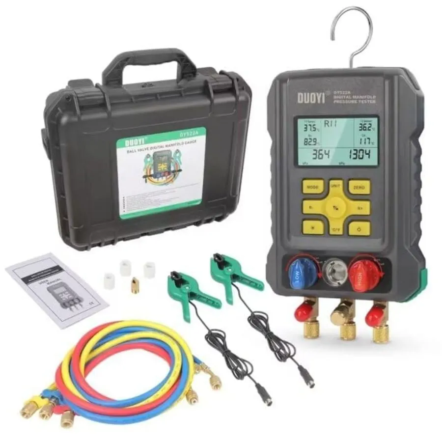 Клапан DUOYI DY522A Digital HVAC Manifold Gauge Ball Valve Refrigerant Pressure  — фото лота 1