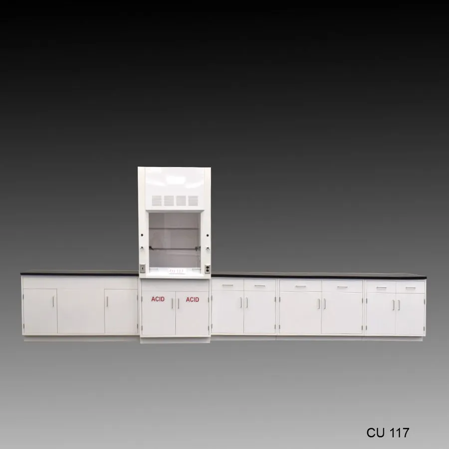 Вытяжной шкаф 3' Fume Hood w/ ACID Storage 15' Laboratory Cabinets / Fisher Amer