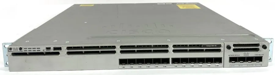 Коммутатор Cisco Catalyst WS-C3850-12S-S 12 Port SFP Switch w/ 2x 350WAC & NM-2-