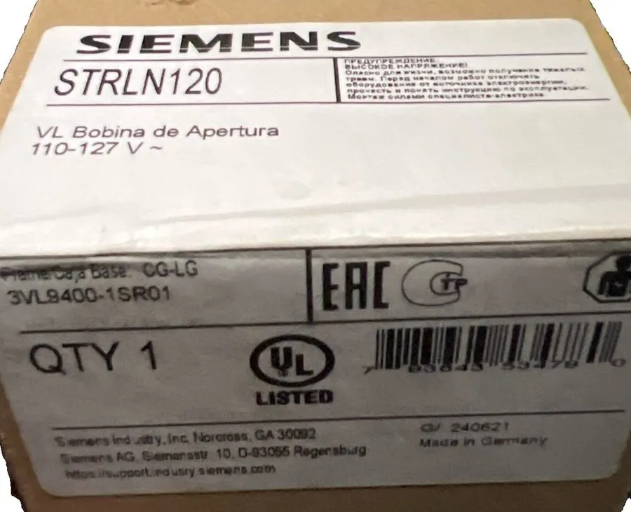 Автоматический выключатель Siemens Breaker Shunt Trip STRLN120 — фото лота 1