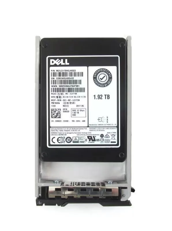 SSD-накопитель Dell/Samsung PM1633a 3.84TB MZILS3T8HMLH SAS 12Gb/s 3D TLC 1 DWPD