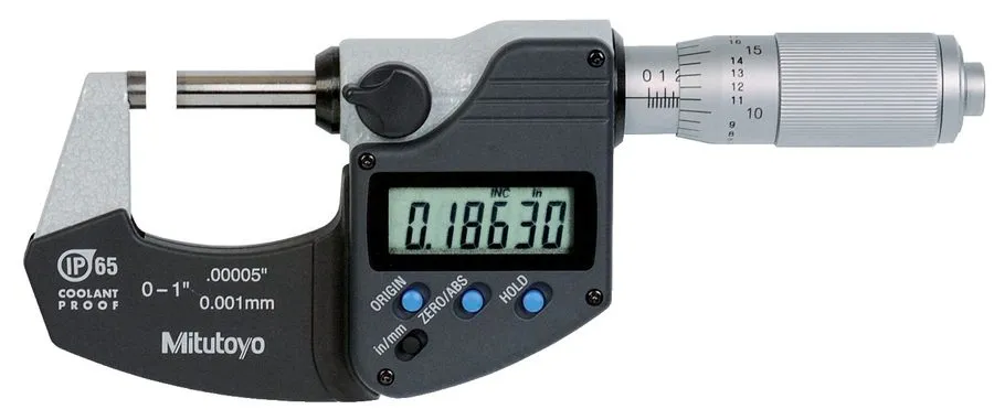 Микрометр Mitutoyo Digital Micrometer 293-348-30 IP65 Coolant Proof 0-1"