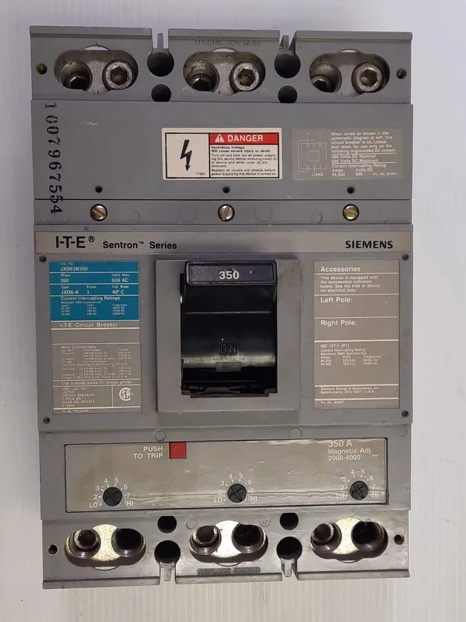 Автоматический выключатель Siemens JXD63B350 Sentron Series Circuit Breaker 350A