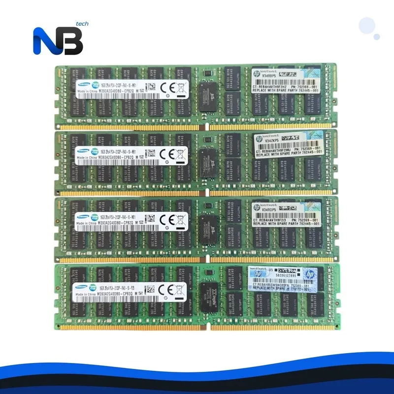Модуль памяти 64GB 4x16GB Samsung PC4-2133P DDR4 ECC REG RDIMM 2Rx4 HP