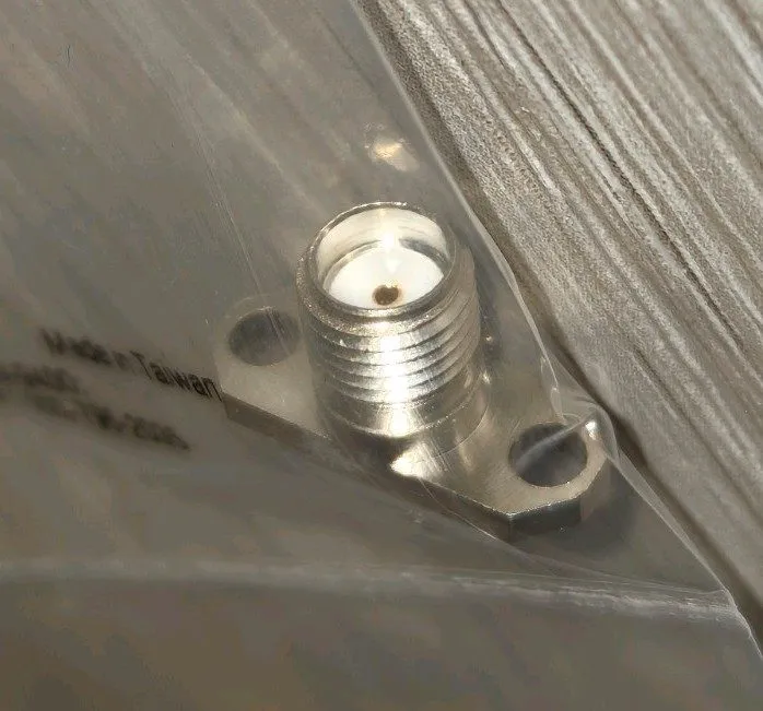 Разъём AMPHENOL SMA Brass Panel Jack Receptacle 901-9893-RFX IN PKG — фото лота 2