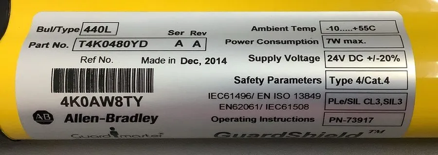 Световая завеса Allen-Bradley 440L-T4K0480YD Safety light curtain transmitter