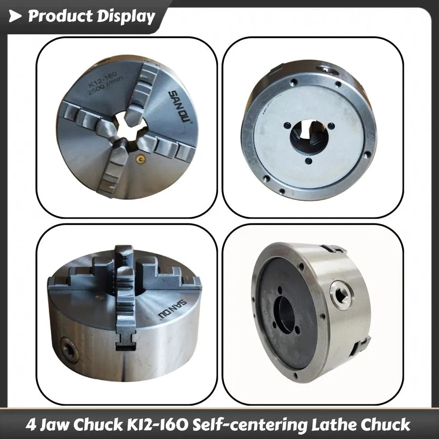 Режущий инструмент 4 Jaw Lathe Chuck 6" Manual Chuck K12-160 Self-centering Lath
