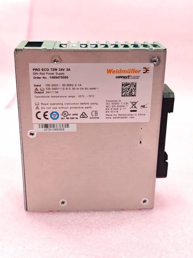 Блок питания Weidmuller 1469470000 PRO ECO DIN Rail Power Supply 72W 24V 3A