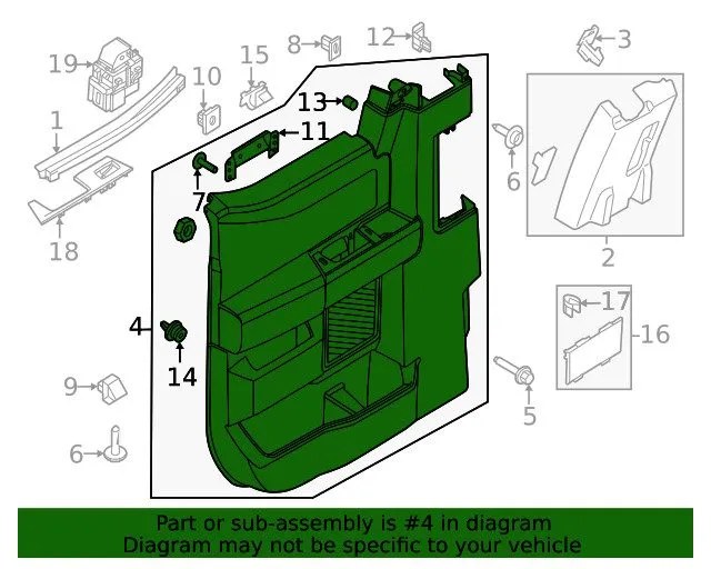 Промышленный компьютер Ford Door Interior Trim Panel PC3Z-6027411-CF