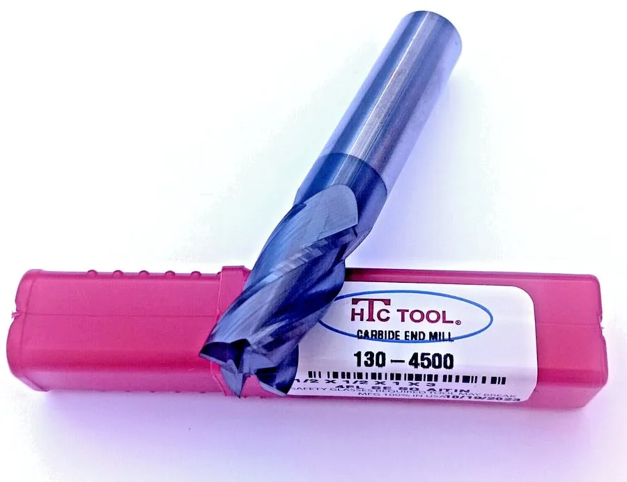 Режущий инструмент 1/4 FLUTE SINGLE END ALTIN COATED CARBIDE END MILL HTC 130-45