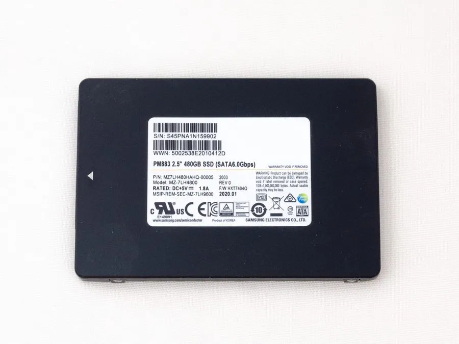 SSD-накопитель Samsung PM883 480G 480GB SATA 6.0Gbps Enterprise SSD MZ-7LH4800 M