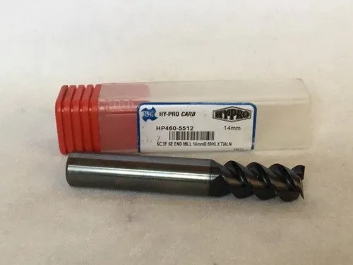 Режущий инструмент OSG HP460-5512 14mm 60HLX Carbide Square End Mill, 3-FL TiALN — фото лота 1