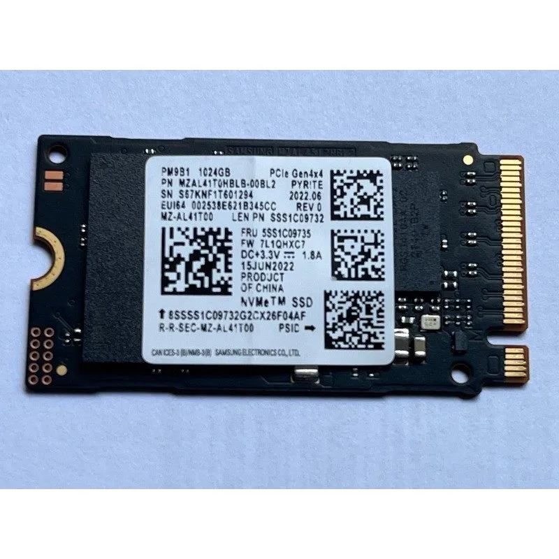 Запчасть для ноутбука Samsung PM9B1 MZ-AL41T00 1TB M.2 2242 NVMe PCIe Gen4x4 SSD