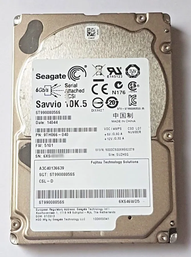 Жёсткий диск ST9900805SS Seagate 9TH066 900GB 10K RPM 6Gb/s 2.5"SAS HDD Hard Dri