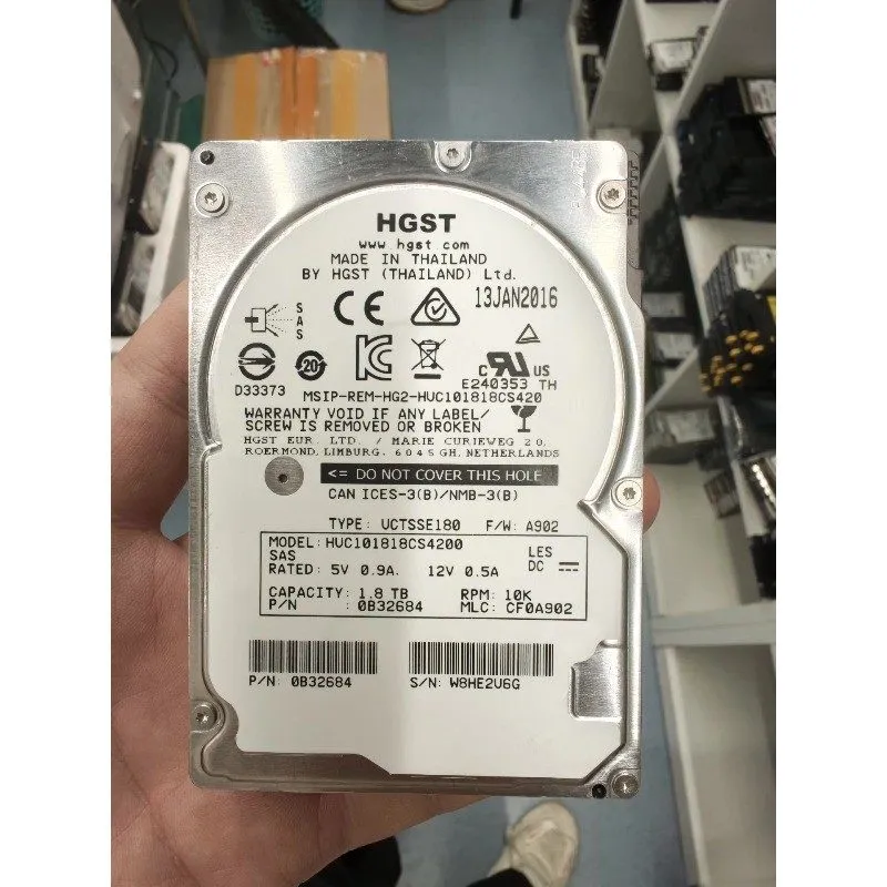Сервер HGST HUC101818CS4200 1.8TB 10K SAS 12Gbps 2.5" Enterprise Server HDD