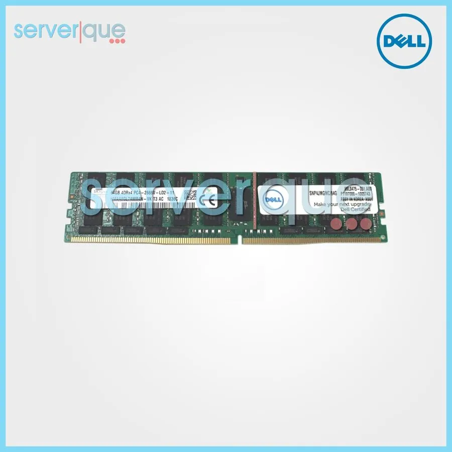Модуль памяти SNP4JMGMC/64G Dell 64GB 2666MHz PC4-21300 CL19 288-Pin 4Rx4 ECC Re