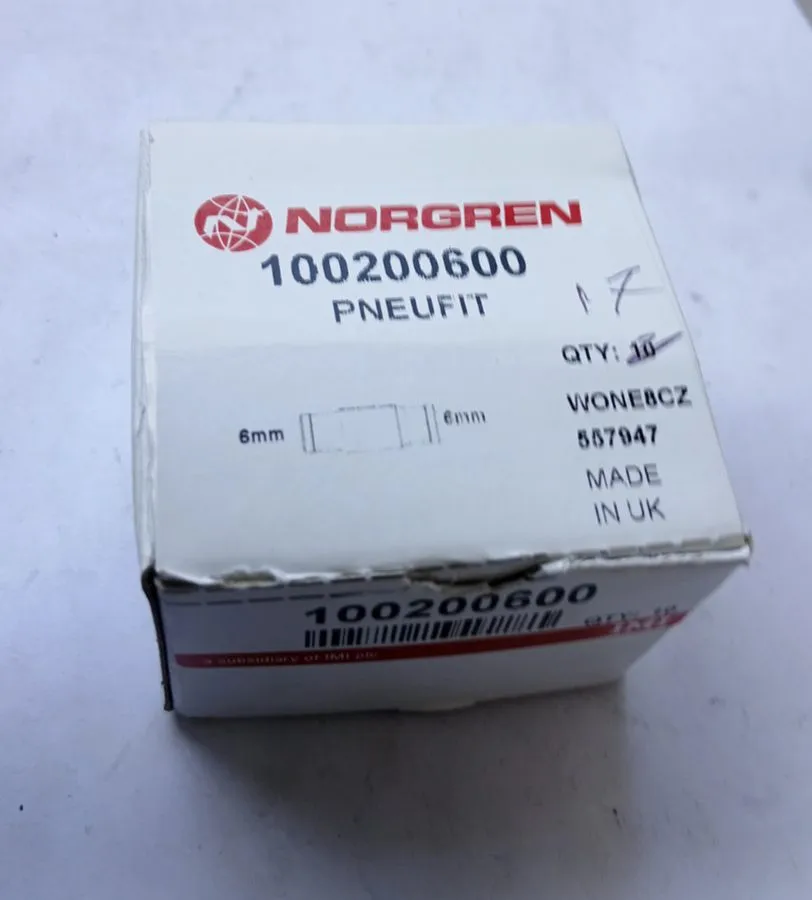 Фитинг NORGREN 100200600 PNEUMATIC FITTINGS 17/PK (BR4.6b6)