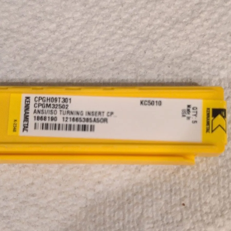 Режущий инструмент Kennametal CPGH09T301 KC5010 ANSI/ISO Carbide Turning Insert