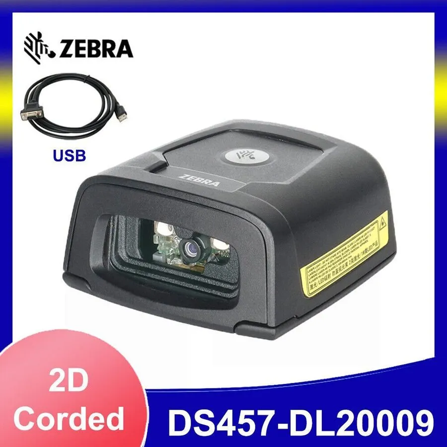 Сканер штрих-кода Zebra DS457-DL20009 USB Cable Desktop Fixed Mount 1/2D Imager 