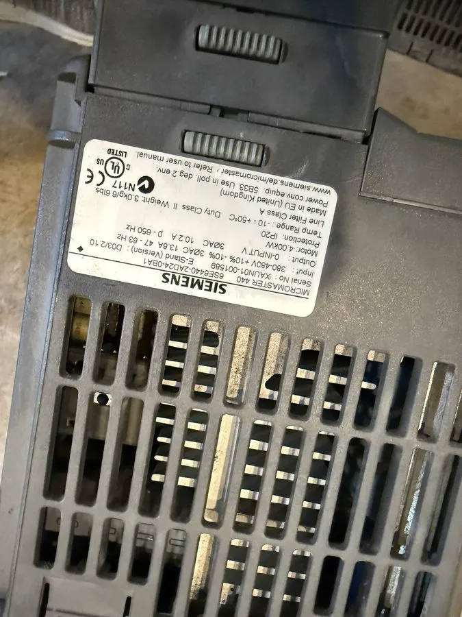 Частотный преобразователь Siemens MICROMASTER 440 VFD 6SE6440-2AD22-2BA1 IP20 38 — фото лота 1