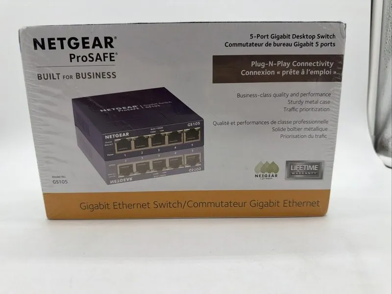 Коммутатор NETGEAR ProSafe GS105 Desktop Switch 5-Port Gigabit GS105NA — фото лота 1