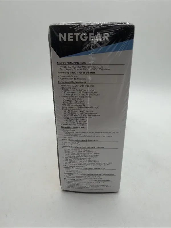 Коммутатор NETGEAR ProSafe GS105 Desktop Switch 5-Port Gigabit GS105NA — фото лота 2